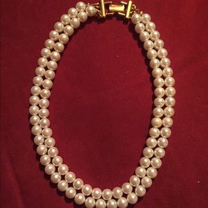 Vintage Napier Double Strand Pearl Choker